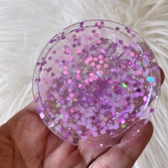 Glitter Trinket box , full of pink & white sparkly glitter . Handmade 💗Pretty - Picture 6 of 6